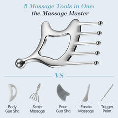 InfiniteRelax round-head comb for precise scalp stimulation and relaxing head massage.