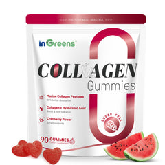 inGreens Collagen Gummies bottle featuring 5000 mg marine collagen for skin and hair support