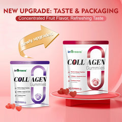 inGreens Collagen Gummies ingredients label highlights vitamin C biotin and hyaluronic acid benefits
