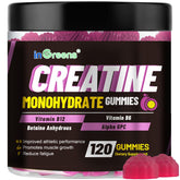 inGreens Creatine Monohydrate Gummies jar shown for convenient pre and post workout support