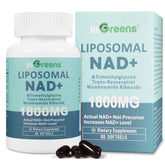inGreens Liposomal NAD+ 1800 mg bottle for daily energy support.