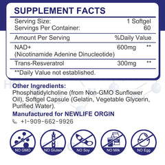 Close-up of inGreens NAD+ softgel reveals liposomal delivery.