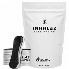 INHALEZ Nasal Strips 60ct bulk pack box for easier breathing during activities