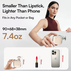 INIA PocketForce Mini leather case protecting the massager during travel.
