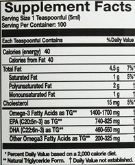 Innate Choice Omega Sufficiency Lemon label showing ingredients and bottle design