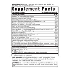 Innate Response Formulas Men’s 55+ multivitamin bottle back showing key ingredients
