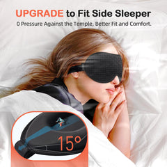 INNELO sleep mask nose-bridge hollow provides adaptive fit for all noses and no light leaks.