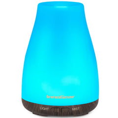 InnoGear essential oil diffuser with 7-color LED lights creates ambient mood and aroma.
