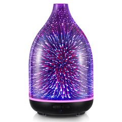 InnoGear essential oil diffuser with handmade glass body enhances calm ambiance in any room