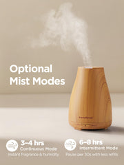 InnoGear diffuser intermittent mist mode for overnight fragrance in a calm room.