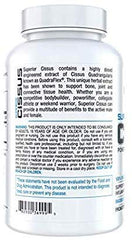 InnovaPharm Superior Cissus QuadraFlex capsules closeup highlighting high potency.