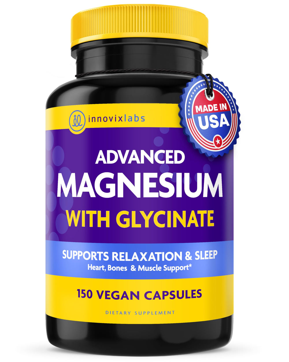 InnovixLabs Advanced Magnesium bottle pour supports a calm evening routine