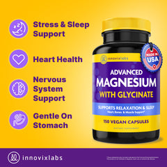 InnovixLabs Advanced Magnesium capsules closeup highlights easy swallowing and high absorption