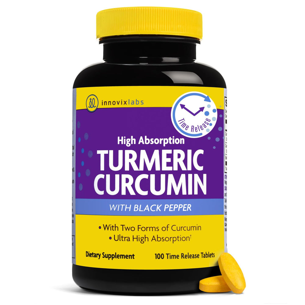 InnovixLabs Turmeric Curcumin tablets for daily joint mobility support.