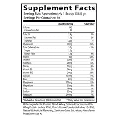 Whey with banned-substance-free label emphasizing safety.