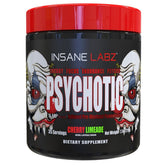 Insane Labz Psychotic bottle front display highlighting extreme energy and focus.