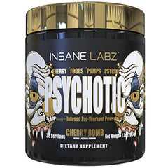 Insane Labz Psychotic Gold cherry bomb can offers high-energy pre workout boost