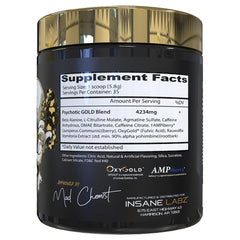 Insane Labz Psychotic Gold pump graphic shows vein-boosting potential.