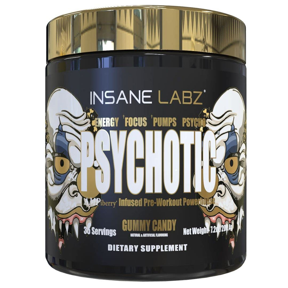 Insane Labz Psychotic Gold pump image highlighting vascular fullness.