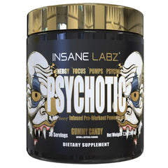 Insane Labz Psychotic Gold pump image highlighting vascular fullness.