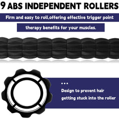 Closeup of Inscool rollers showing smooth action for targeted massage