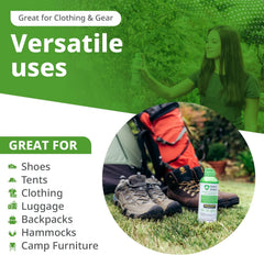 Insect Shield Permethrin Spray-treated tent and gear for outdoor use
