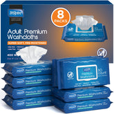 Inspire adult wipes in a dispensing pack for quick caregiving touch-ups.