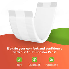 Inspire BoosterPads absorption 5 cups highlighting high-capacity core and extended wear use