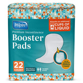 Inspire Ultra Booster Pad demonstrates over 4 cups absorbency for all-day confidence.