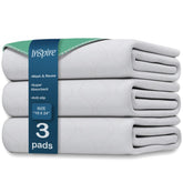 Inspire washable bed pad top view with soft quilted surface for mattress protection.