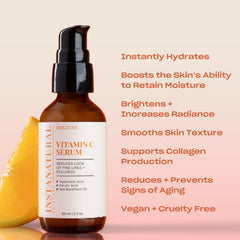 Instanatural Vitamin C Serum dropper enables precise, convenient application.