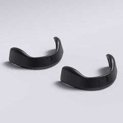 Intake Breathing Band Large Matte Black shown on face for easy, secure wear.