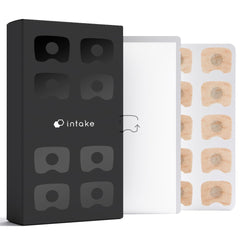 Intake refill tabs secure-fit nose placement for uninterrupted breathing during sleep