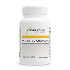 Integrative Therapeutics Activated Charcoal bottle close-up for digestive support.