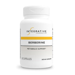 Integrative Therapeutics Berberine bottle front shows dairy-free, gluten-free wellness suitability.