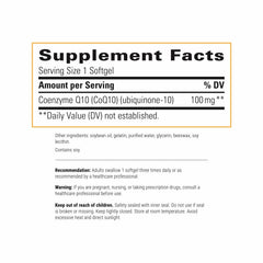 Integrative Therapeutics CoQ10 softgels front view showing easy-to-swallow format.