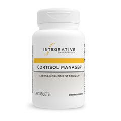 Integrative Therapeutics Cortisol Manager bottle-front, conveying calm support for daily life.