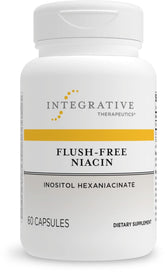 Integrative Therapeutics flush-free niacin bottle shown for daily energy support