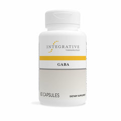 Integrative Therapeutics GABA bottle highlighting the dairy-free brain health formula.