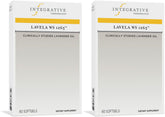 Integrative Therapeutics Lavela WS 1265 softgel bottle in a nightstand scene for calm evenings