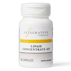 Integrative Therapeutics Lipase Concentrate-HP bottle supports fat digestion after meals.