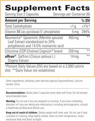 Neurologix label highlights vegan, gluten-free, and dairy-free attributes.