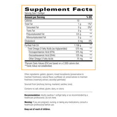 Integrative Therapeutics Pure Omega HP label showing EPA and DHA amounts for heart support.