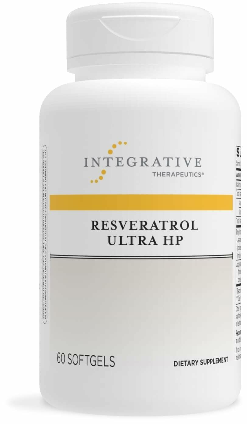 Integrative Therapeutics Resveratrol Ultra HP bottle highlighting daily antioxidant support