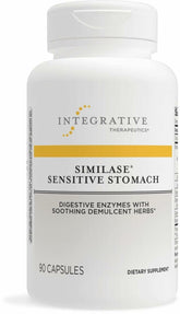 Integrative Therapeutics Similase Sensitive Stomach bottle front shows a dairy-free, gentle support