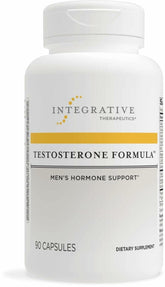 Integrative Therapeutics Testosterone Formula bottle with capsules for daily male wellness.
