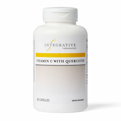 Integrative Therapeutics Vitamin C with Quercetin bottle label showing immune support potential