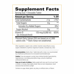 Integrative Therapeutics Vitamin D3 chocolate chewables showcase chocolate flavor.