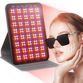 INTEO red light therapy device focused on the face for potential skin glow and elasticity.