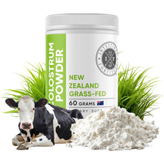 Intestinal Fortitude colostrum powder bottle for daily immune and gut support.